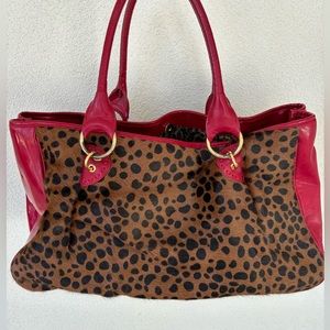Beverly Feldman animal print handbag